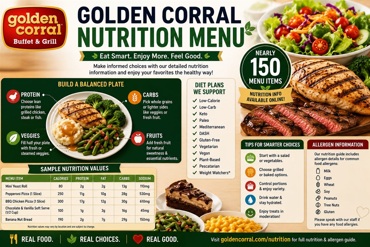 Golden Corral nutrition calculator for calories and macros